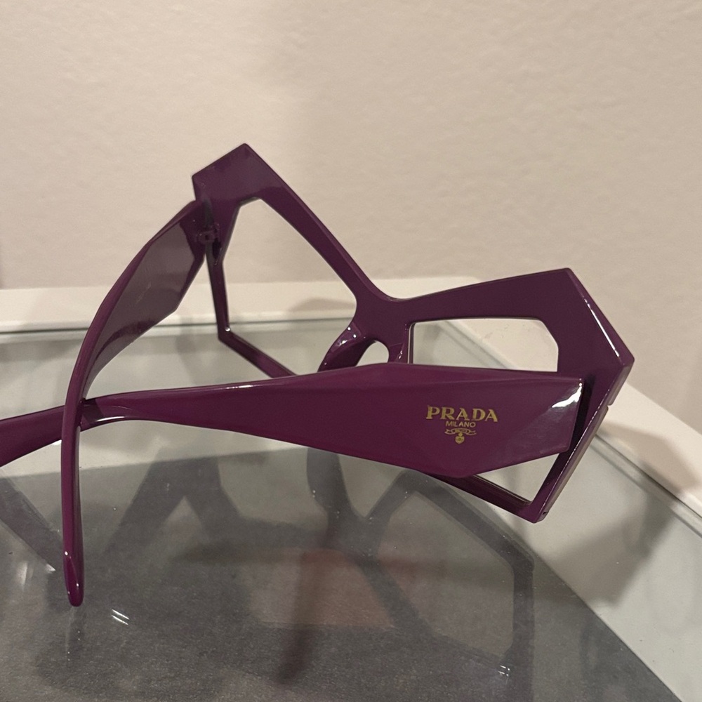 Prada Purple Geometric Statement Sunglasses